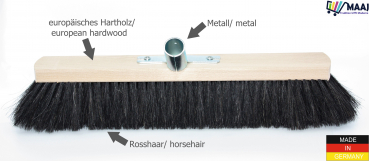 Hall broom with horsehair- assembly