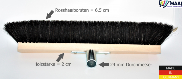 Hall broom with horsehair- assembly