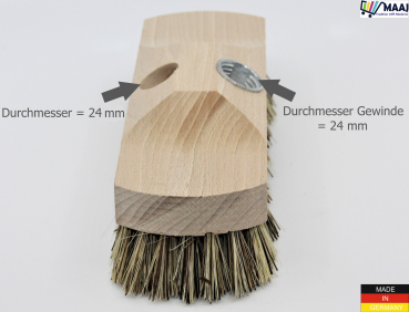 Schrubber aus Holz mit Bart und Gewinde - Union-Bestückung -