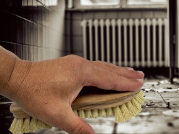 Washingbrush with fiber placement