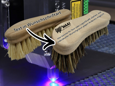 Washingbrush with hard union bristles