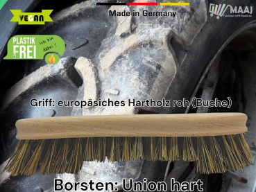 Washingbrush with hard union bristles