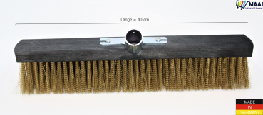 large scratch broom with brass wire placement