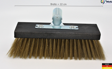 small oven broom with brass wire placement