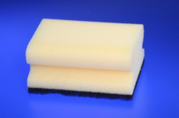 scourer sponge with grip groove