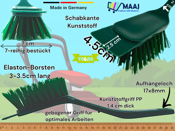 Rasenmäherbürste Gerätebürste Kunststoff